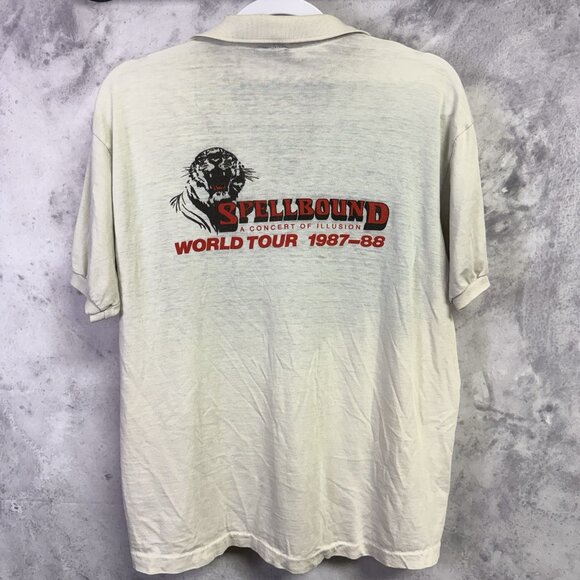 Vintage 80s Spellbound World Tour Magic Show Shirt Concert of Illusions Large - Picture 1 of 15